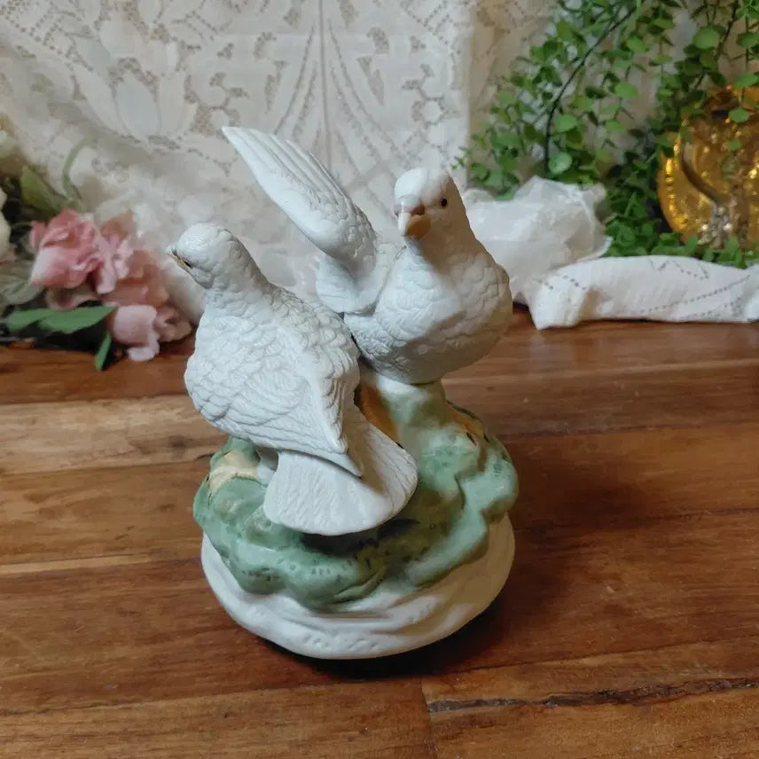 [BUNJANG] Vintage Ceramic Dove Music Box / 미국 빈티지 도자기 비둘기 오르골