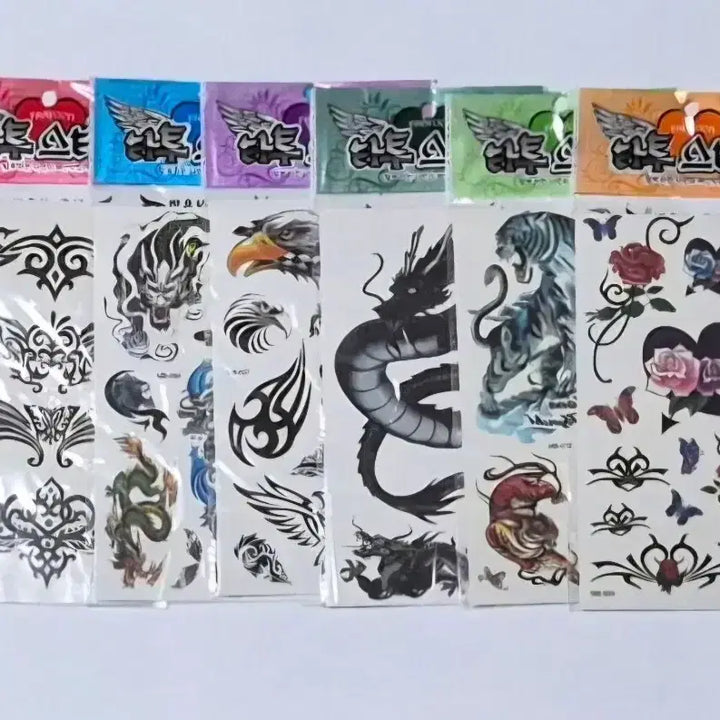 [BUNJANG] Vintage Tattoo Sticker Bundle Set / 6장일괄)고전 타투 스티커