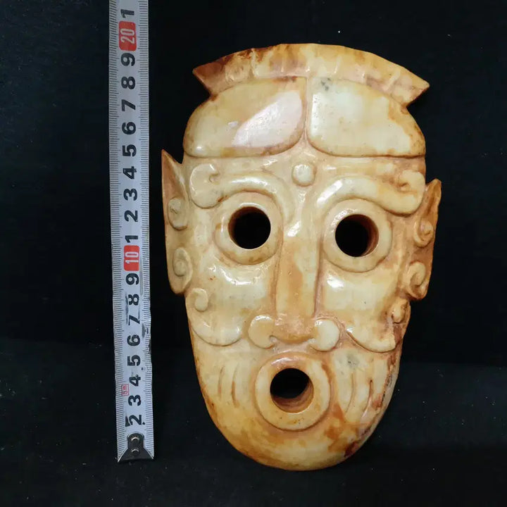 [BUNJANG] Ancient Huatian Jade Mask Sculpture / (수원만물)큰 사이즈 출토 화전옥 가면상