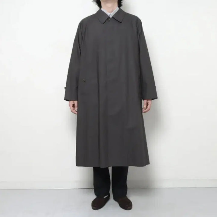[BUNJANG] Shota Suvin Cotton Typewriter Balmacaan Coat Dark Brown Size 6 / 시오타 수빈코튼 타입라이터 발마칸 코트 6