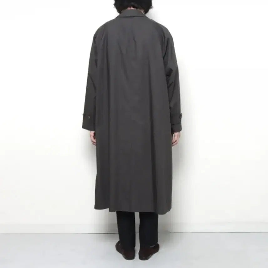 [BUNJANG] Shota Suvin Cotton Typewriter Balmacaan Coat Dark Brown Size 6 / 시오타 수빈코튼 타입라이터 발마칸 코트 6