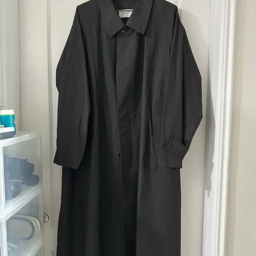 [BUNJANG] Shota Suvin Cotton Typewriter Balmacaan Coat Dark Brown Size 6 / 시오타 수빈코튼 타입라이터 발마칸 코트 6