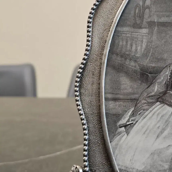 [BUNJANG] Antique Pewter Rose Frame / 앤틱 주석 로즈 액자