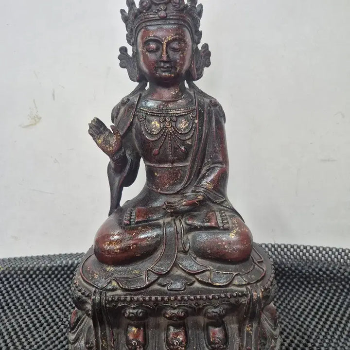 [BUNJANG] Cast Iron Buddha Statue / 20년소장품 개금된 무쇠 불상