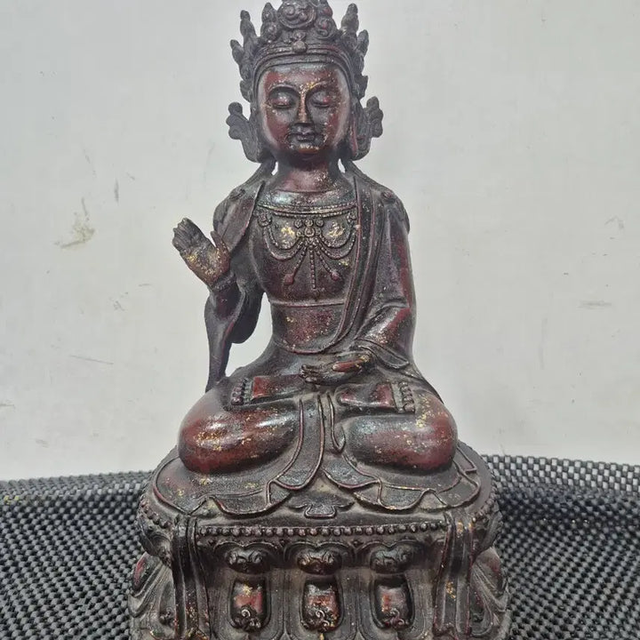 [BUNJANG] Cast Iron Buddha Statue / 20년소장품 개금된 무쇠 불상