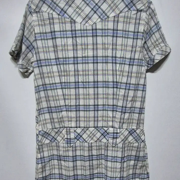 [BUNJANG] Checkered Short-Sleeve Shirt Dress Size M / 체크무늬 반팔 셔츠 원피스 M