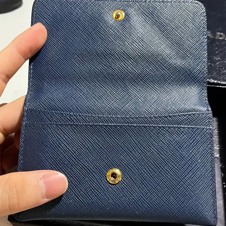 [BUNJANG] Prada Saffiano Leather Card Holder with Box and Authenticity Card / [정품/풀구성] 프라다 사피아노 카드/반지갑 (박스, 개런티카드 포함