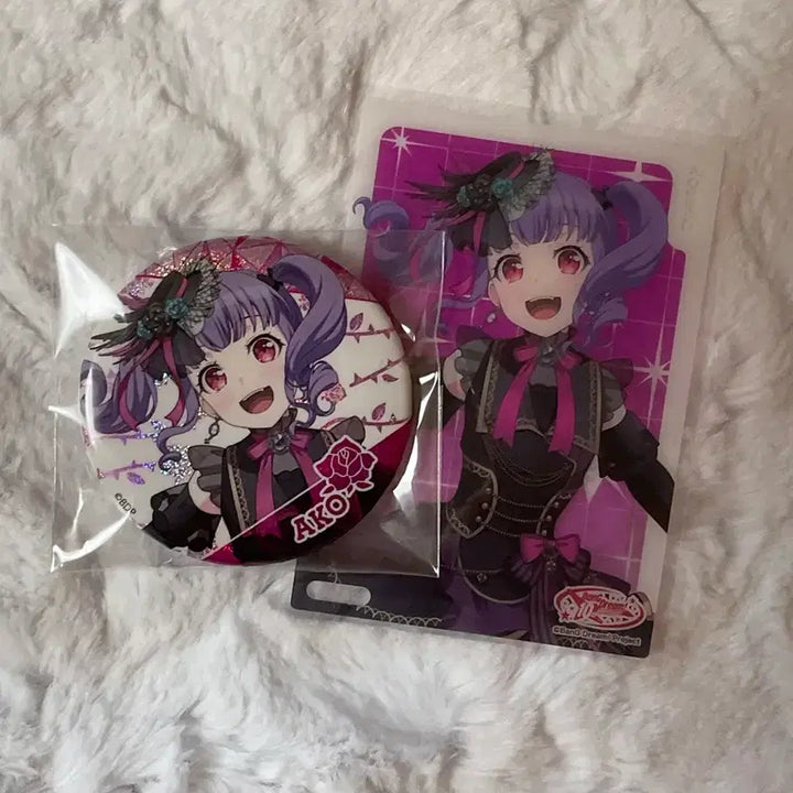 [BUNJANG] BanG Dream! Ako Udagawa 10th Anniversary Can Badge &amp; Clear Card Set / 뱅드림 우다가와 아코 10주년 캔뱃지 클리어카드