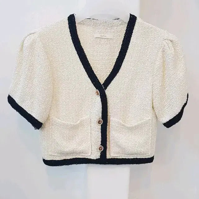 [BUNJANG] Byflow Tweed Puff Crop Jacket Free Size / 바이플로우 트위드퍼프  크롭자켓 프리