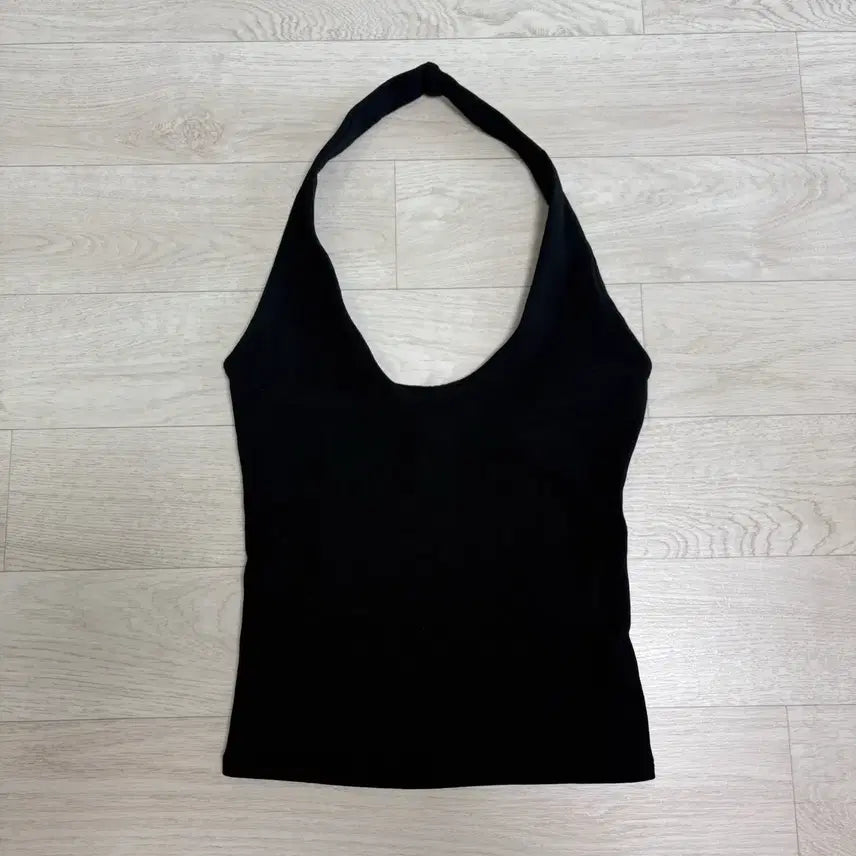 [BUNJANG] Zara Halter Neck T-Shirt Black S / 자라 홀터넥 티셔츠 블랙 s