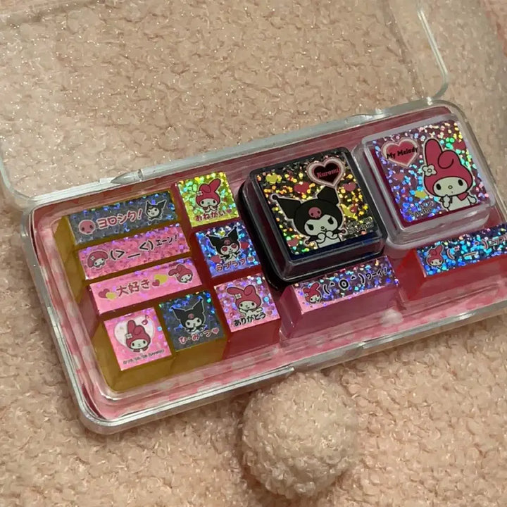 [BUNJANG] Classic My Melody &amp; Classic Kuromi Stamp Set / 고전마이멜로디 고전쿠로미 도장세트