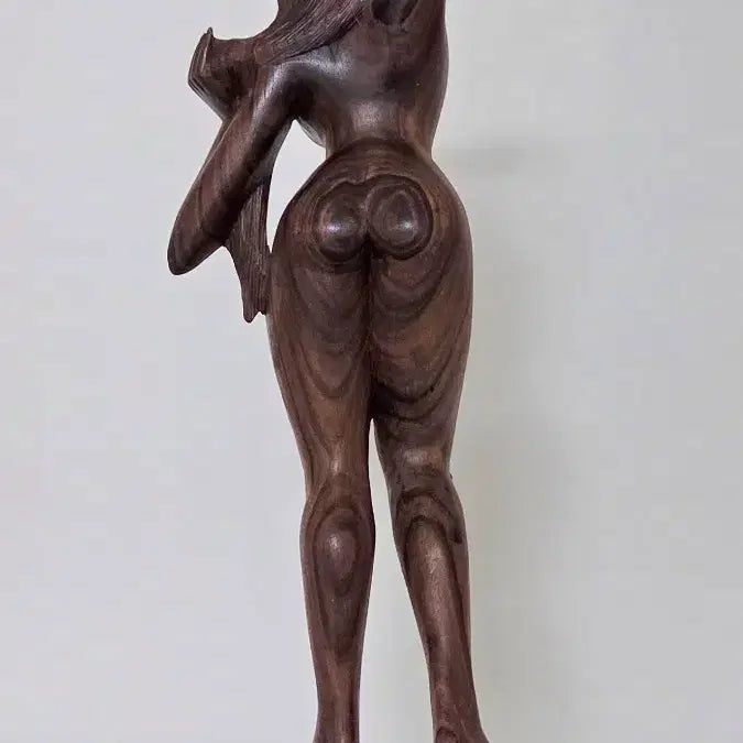 [BUNJANG] Wooden Female Sculpture 31cm / 원목  여성 조각상 31cm