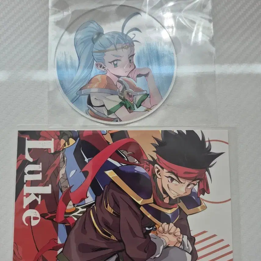 [BUNJANG] Slayers 35th Anniversary Exhibition Special Goods Bundle Set (Rina Inverse Postcard &amp; Lina Inverse Acrylic Coaster) / 슬레이어즈(마법소녀 리나) 35주년 기념 전시회 특전