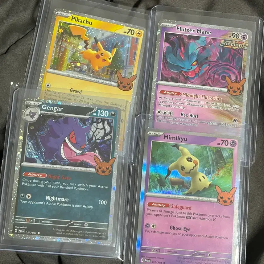 [BUNJANG] Halloween Pikachu Phantump Drifloon Card / 할로윈 피카츄 팬텀 따라큐 날치머 카드입니다