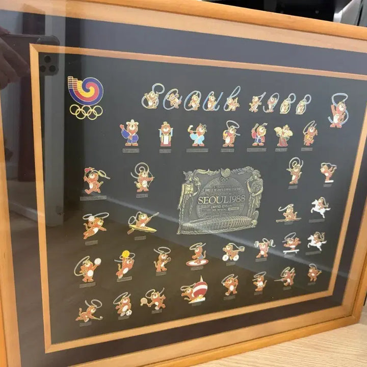 [BUNJANG] 1988 Seoul Olympics Hodori Pin Badge Frame / 서울 88올림픽 호돌이 핀 뱃지 액자 정품