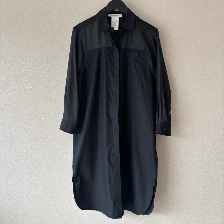 [BUNJANG] Max Mara Black Shirt Dress US 8 / [정품] MaxMara 막스마라 블랙 셔츠 원피스 US8