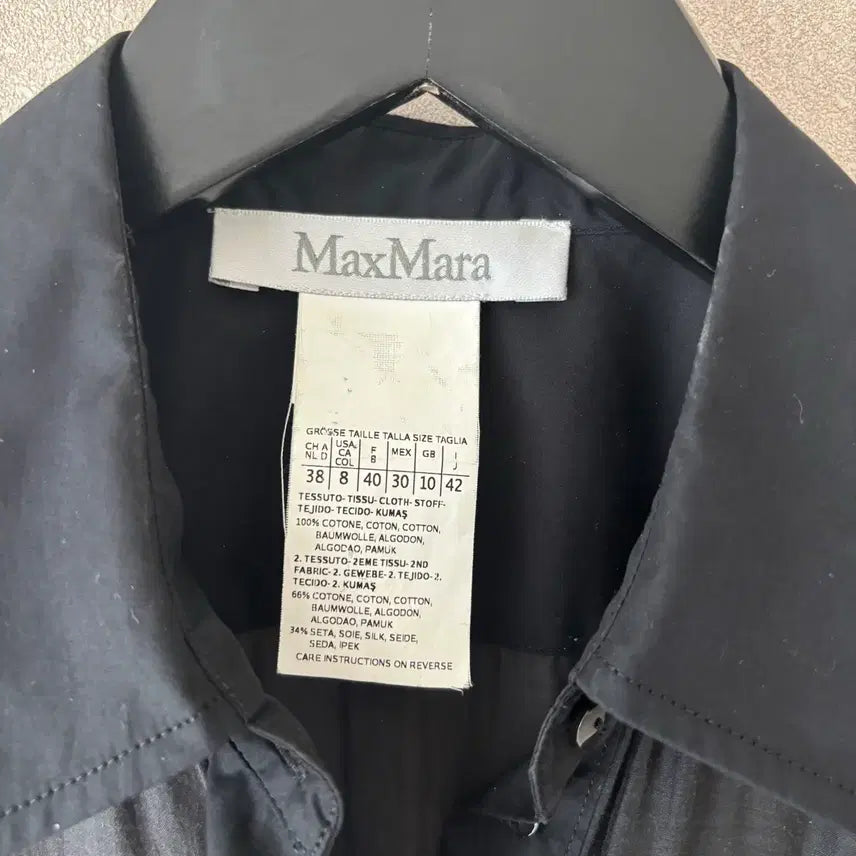 [BUNJANG] Max Mara Black Shirt Dress US 8 / [정품] MaxMara 막스마라 블랙 셔츠 원피스 US8