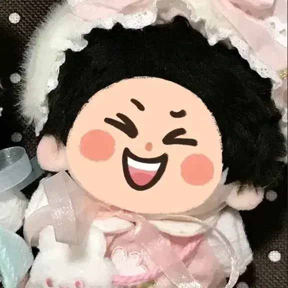 [BUNJANG] 10cm Cotton Doll Clothes Pink Cotton Candy Bunny / 10깅 10cm 10깅옷 솜인형옷 솜깅옷
