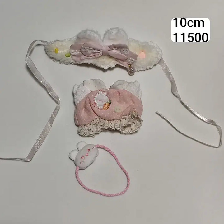 [BUNJANG] 10cm Cotton Doll Clothes Pink Cotton Candy Bunny / 10깅 10cm 10깅옷 솜인형옷 솜깅옷