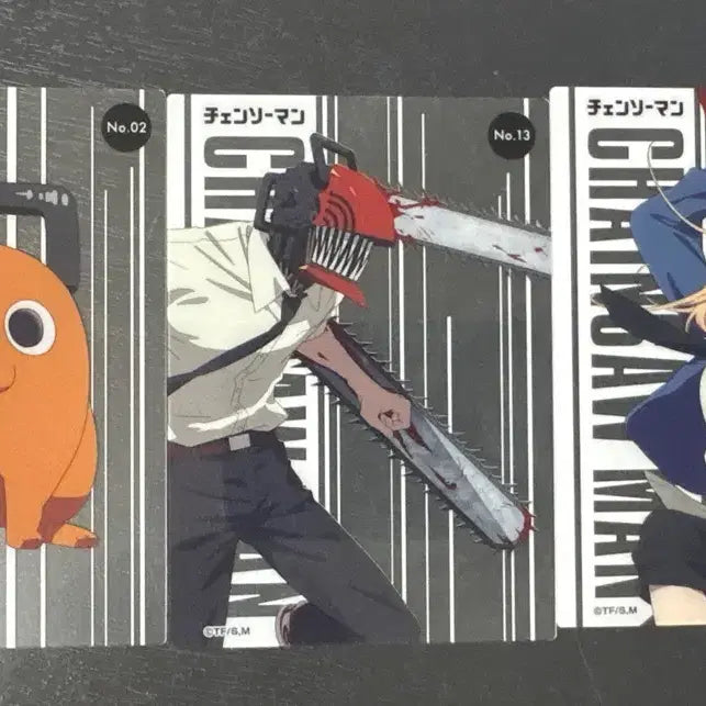 [BUNJANG] Chainsaw Man 3-Piece Clear Card Set / 체인소맨 클리어 카드 3종 세트