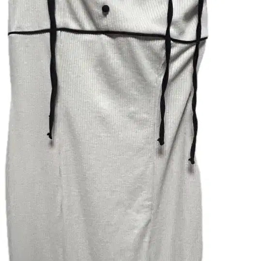 [BUNJANG] Piping Ribbon Pencil Long Dress / 파이핑 리본 펜슬 원피스
