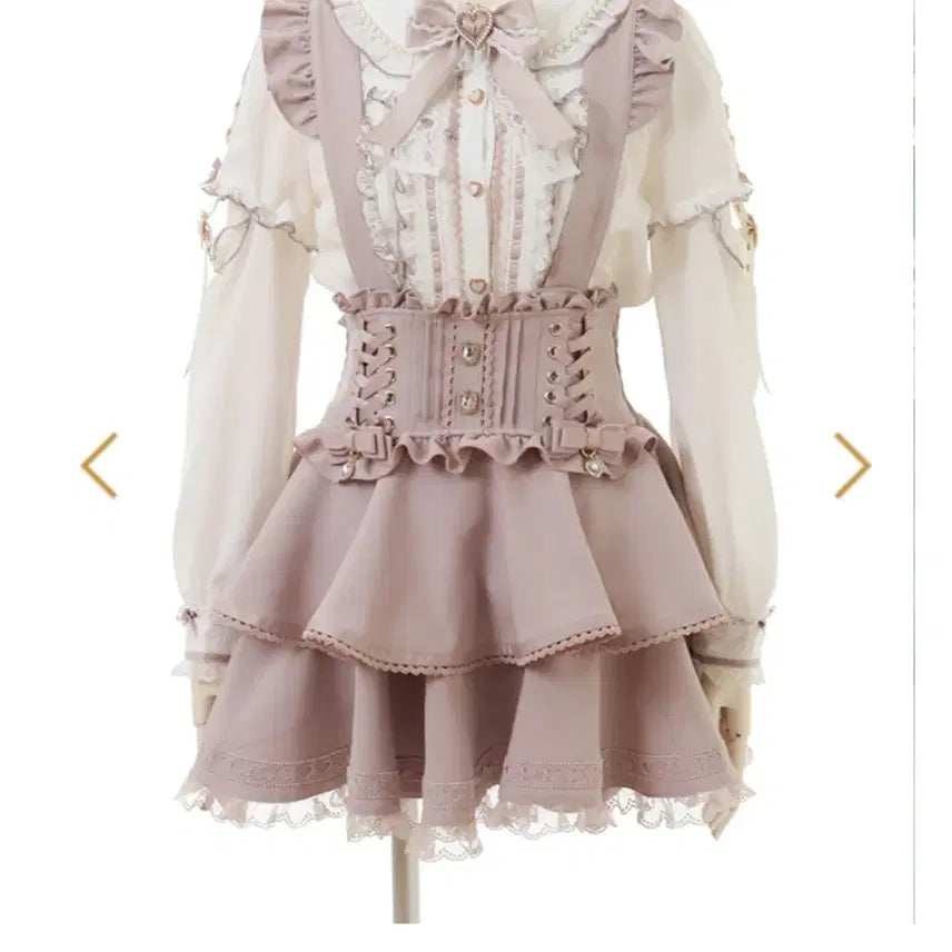[BUNJANG] LIZ LISA Bijou Ribbon Mini Skirt / 리즈리사 비쥬 리본 스커트
