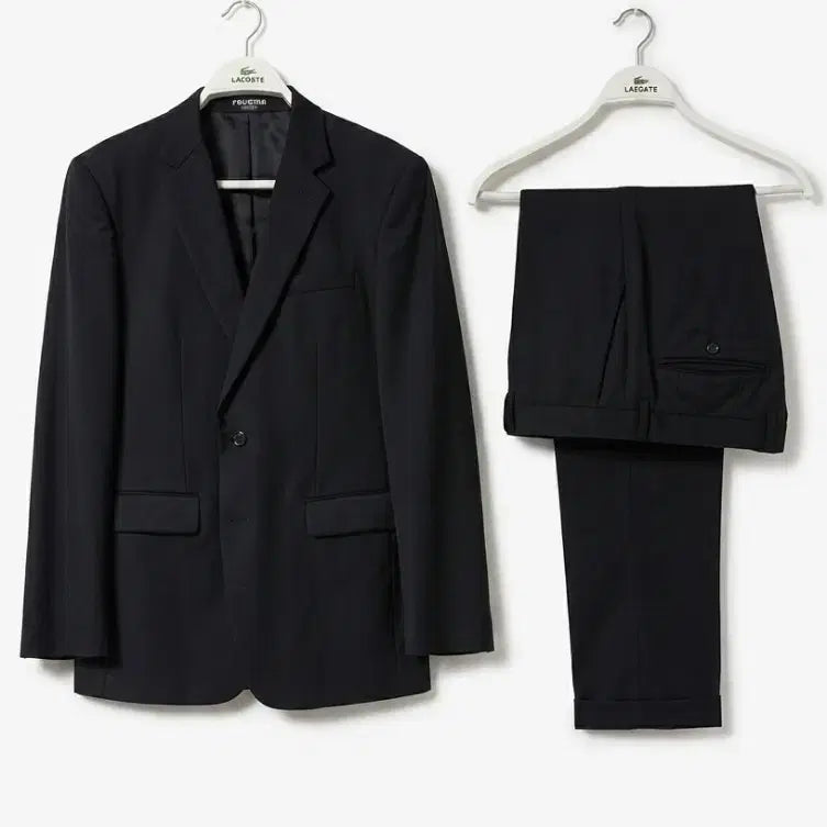 [BUNJANG] Renoma Four Seasons Double-Button Suit Set - Black / 레노마 사계절 더블버튼 정장셋업 세트 블랙 (상의 103/ 하의 33)