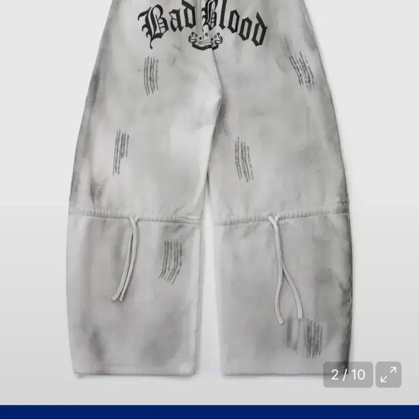 [BUNJANG] Bad Blood Lion Patch Washed Training Pants / 급처)배드블러드 라이온패치 워시드 트레이닝팬츠