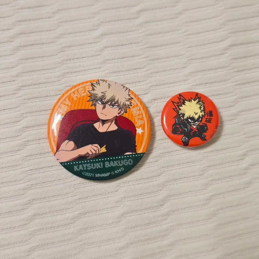 [BUNJANG] My Hero Academia Bakugo Anime Version &amp; Jump Official Mini Can Badges Set / 히로아카 바쿠고 캔뱃지