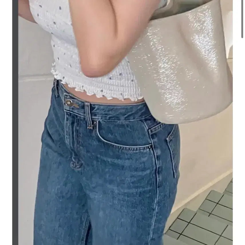 [BUNJANG] Minuit Mint Tobo Bag Shining Ivory / 미닛뮤트 토보백 샤이닝 아이보리
