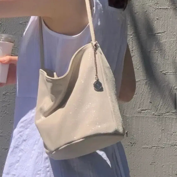 [BUNJANG] Minuit Mint Tobo Bag Shining Ivory / 미닛뮤트 토보백 샤이닝 아이보리