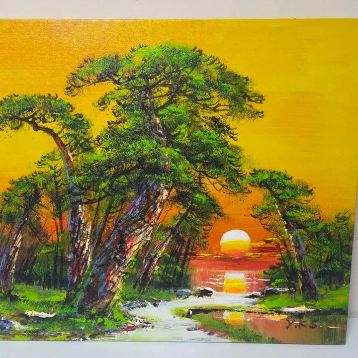 [BUNJANG] Yoon Kyung Sik "Sunrise" Oil Painting / 윤경식 화백 일출 유화