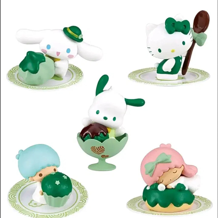 [BUNJANG] Sanrio Characters Love Matcha Sweets Collection Figure 5 Types Set / (반짝할인)산리오 캐릭터즈 러브 말차 스위츠 컬렉션 피규어5종셋