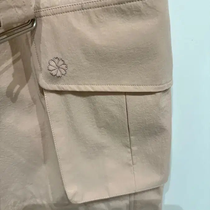 [SOLD OUT] [L] 오드 디파트먼트 핑크 벨티드 나일론 카고 팬츠