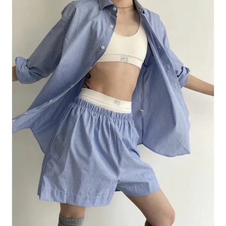 [BUNJANG] Baserange Striped Shorts / 새상품 / 베이스레인지 스트라이프 반바지 baserange