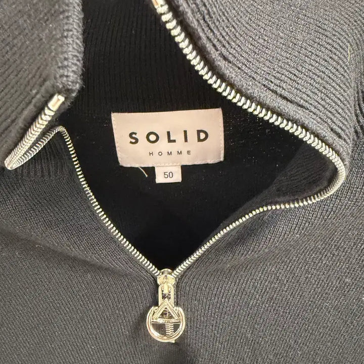 [BUNJANG] Solid Homme Knit Zip-Up Cardigan / 솔리드옴므 니트 집업가디건