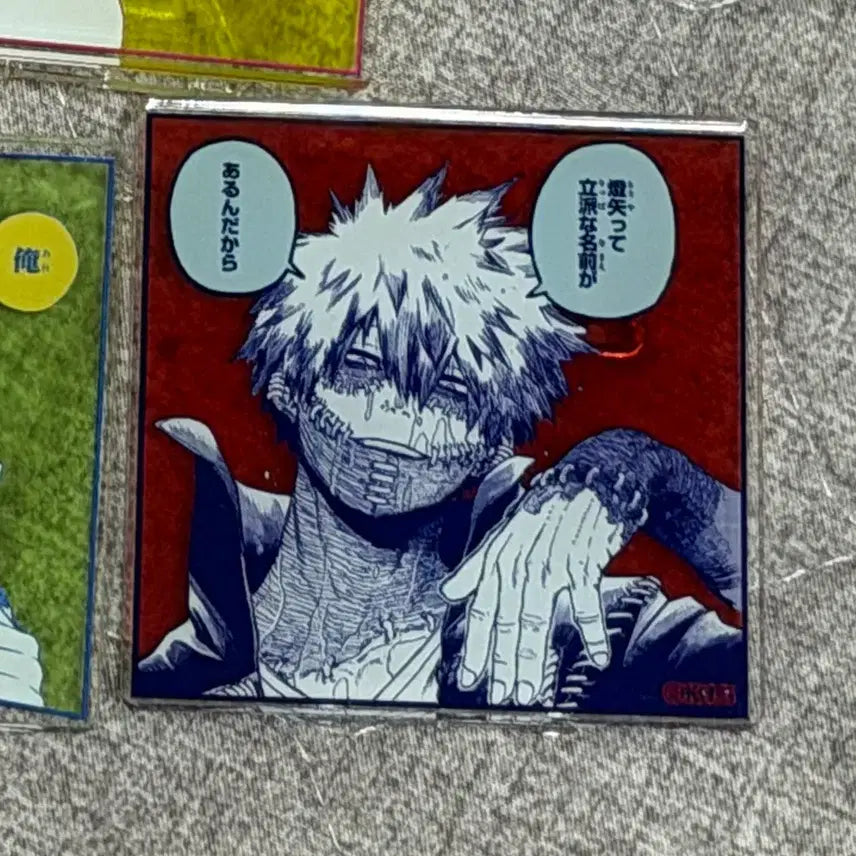 [BUNJANG] My Hero Academia Hiroaka Original Drawing Exhibition Quote Acrylic Badge / 나의 히어로 아카데미아 히로아카 원화전 아크릴 명언 뱃지