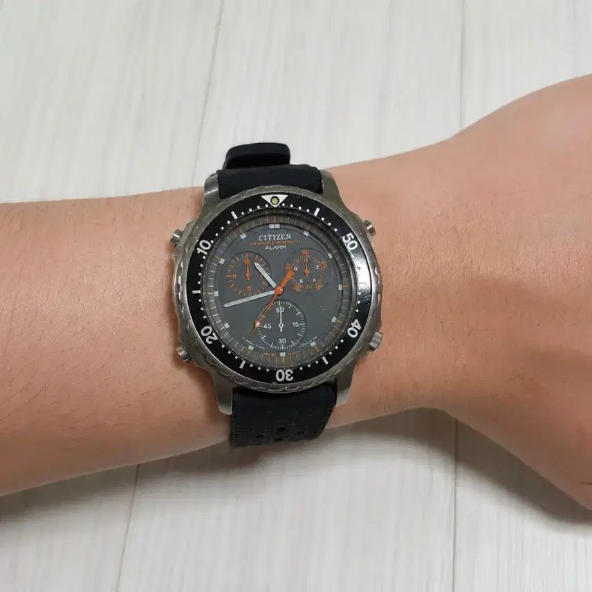 [BUNJANG] Citizen Quartz 3530-351291Y Vintage Diver Chronograph / [희귀 크로노]Citizen Quartz 3530-351291Y 알람