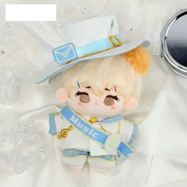 [BUNJANG] 10cm Doll Clothes Top Hat White Suit Set / 10cm인형옷 탑햇화이트정장세트