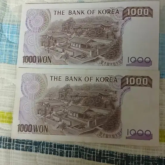 [BUNJANG] Bank of Korea 1000 Won Banknote (2 pcs) / 한국은행 천원권 2장
