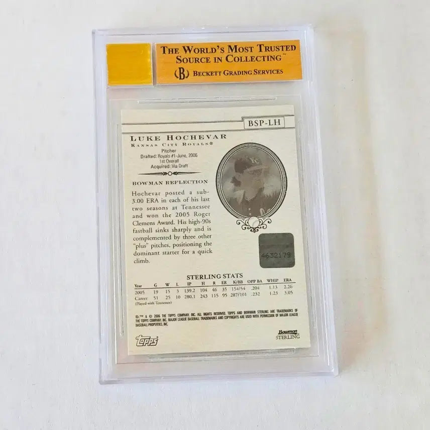 [BUNJANG] Luke Hochevar Autographed MLB Baseball Card (BGS 10) / MLB 루크 호체이버 친필 싸인카드(오토)