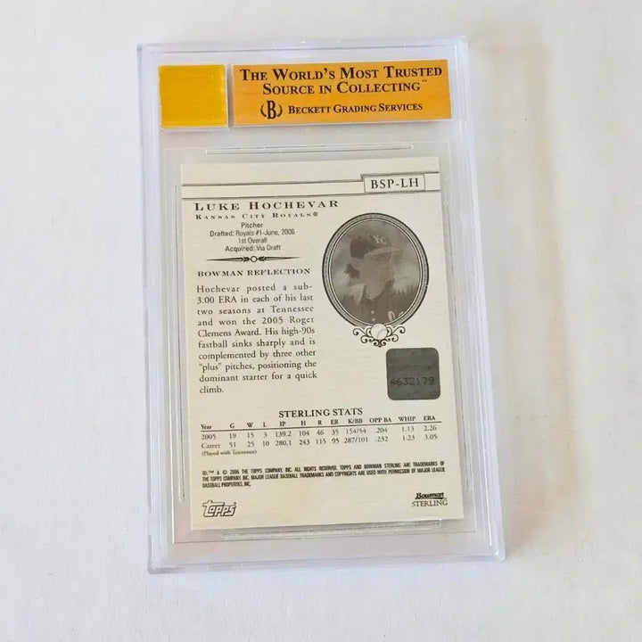 [BUNJANG] Luke Hochevar Autographed MLB Baseball Card (BGS 10) / MLB 루크 호체이버 친필 싸인카드(오토)