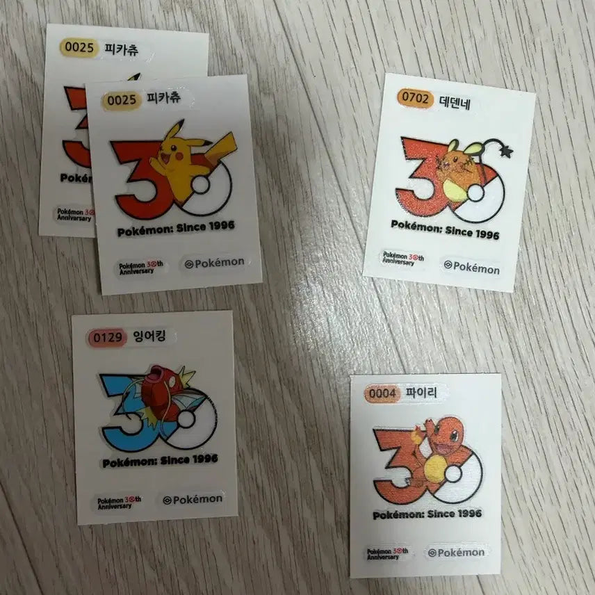 [BUNJANG] Pokemon 30th Anniversary 띠부씰 Bundle Set / 포켓몬 30주년 띠부씰 판매