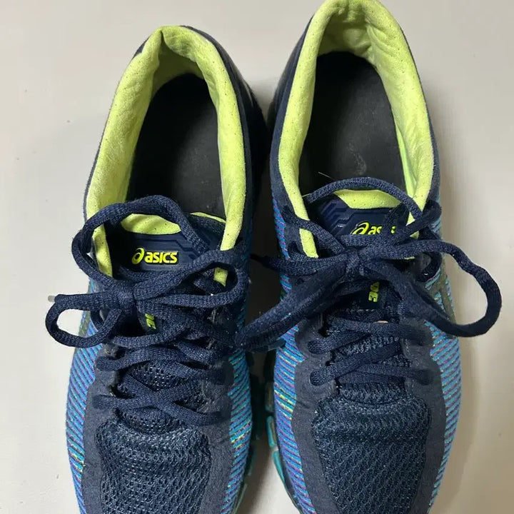 [BUNJANG] Asics Gel-Quantum 360 5 Navy/Blue/Fluorescent Running Shoes (255mm) / 아식스 젤-퀀텀 360 5 255mm 네이비/블루/형광