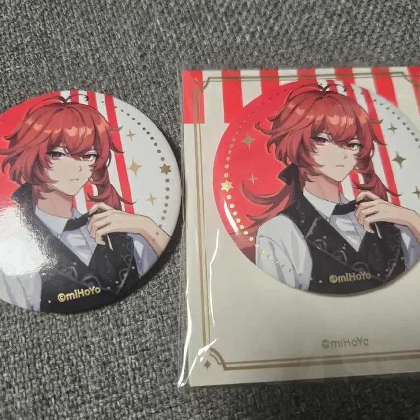 [BUNJANG] Genshin Impact Diluc KFC Collaboration Can Badge / 원신 다이루크 kfc 콜라보 캔뱃지