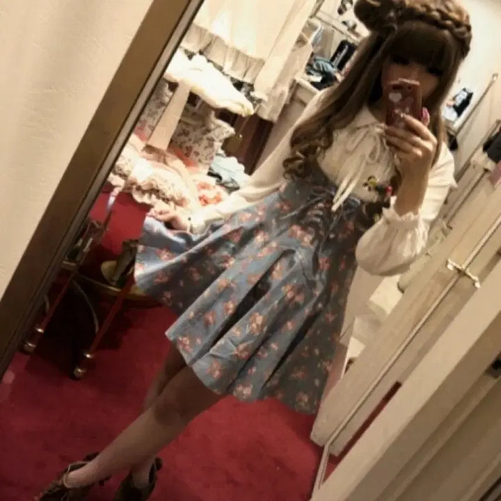 [BUNJANG] Liz Lisa Hanagara Corset Dress Floral Princess / 리즈리사 고전 하나가라 코르셋 원피스 히메카지 히메갸루 라떼갸루 플로럴