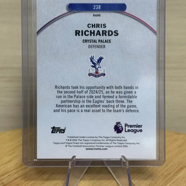 [BUNJANG] Topps Finest Crystal Palace Eberechi Eze 75-Limited Edition Card / 탑스 파이니스트 크리스탈팰리스 리차즈 75한정