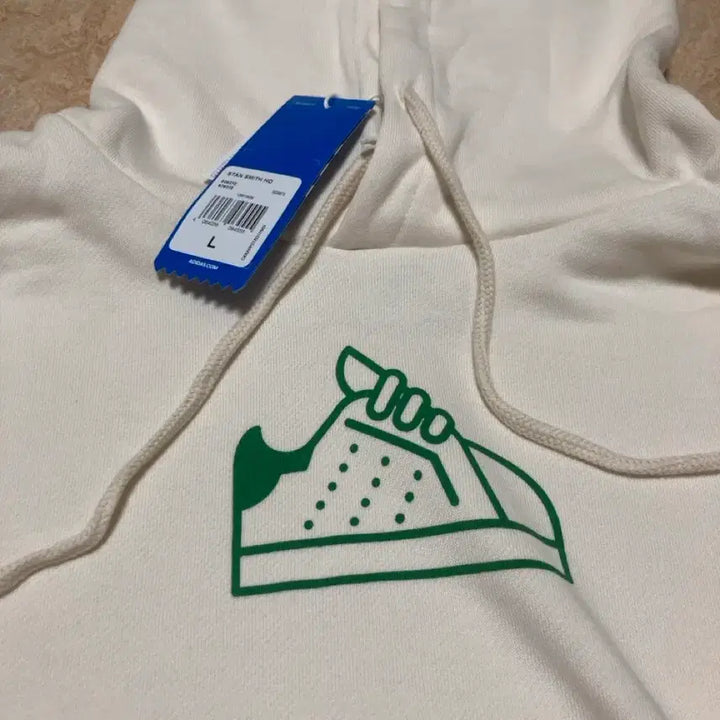 [BUNJANG] Adidas Stan Smith Off-White Hoodie L / 아디다스 스탠스미스 후드 오프화이트 L