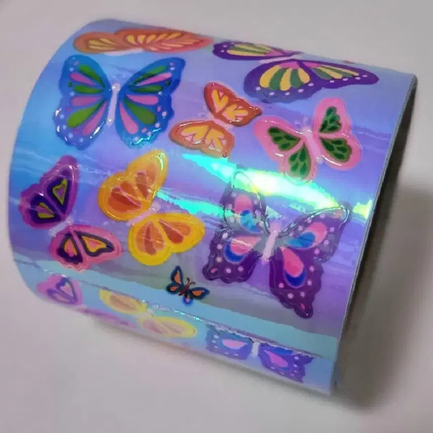 [BUNJANG] SandyLion Pearly Butterfly 25-Cut Roll Sticker / 급전) 샌디라이온 펄리 나비 25컷 롤