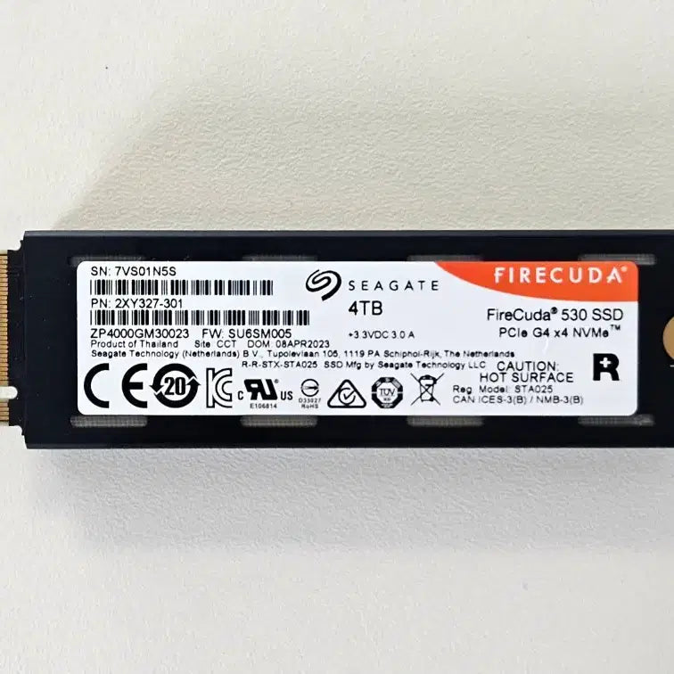 [BUNJANG] Seagate FireCuda 530 4TB M.2 NVMe SSD with Heatsink / 씨게이트 파이어쿠다 4TB  M.2 NVMe SSD 4테라